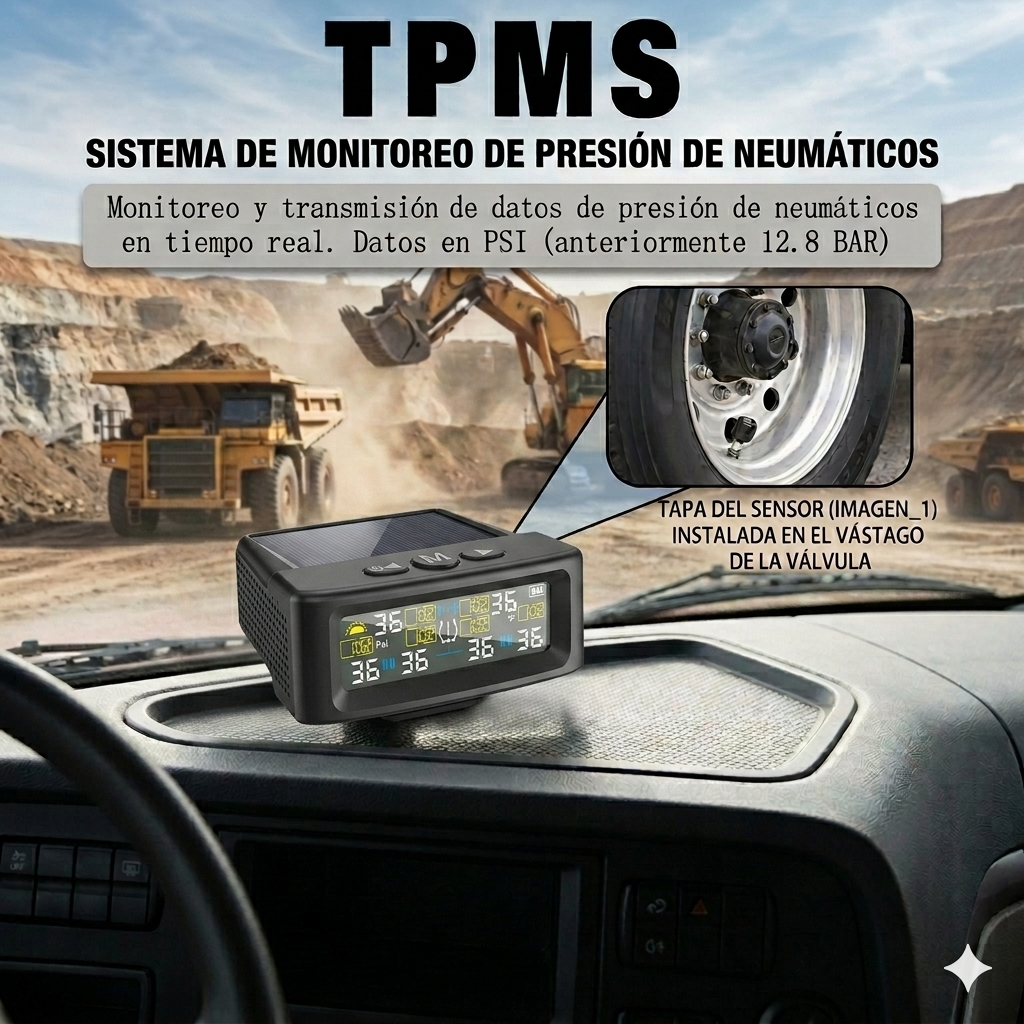 Tpms (Sistema de monitoreo de Presión de neumáticos) 6 Ruedas