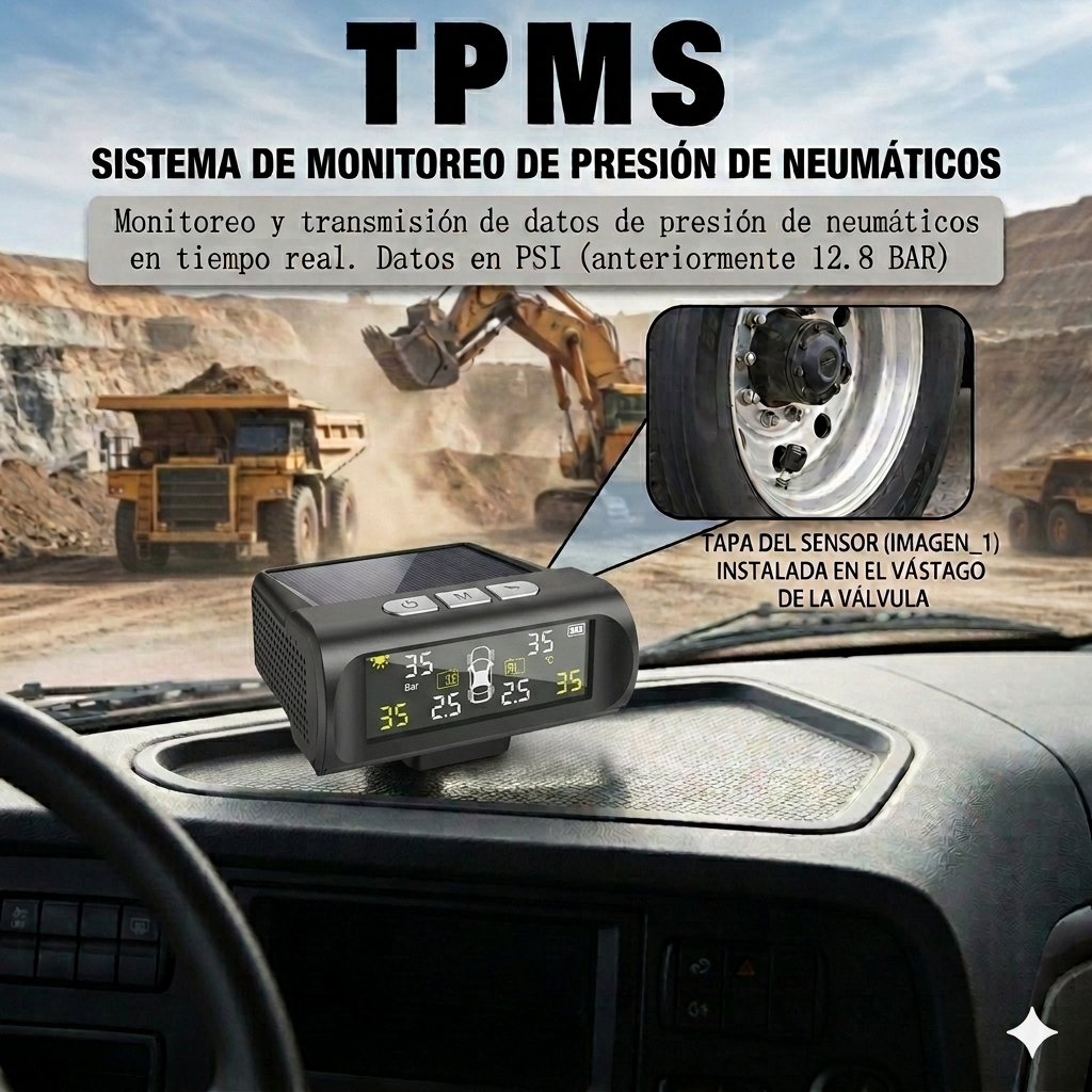 Tpms (Sistema de monitoreo de Presión de neumáticos) 4 Ruedas