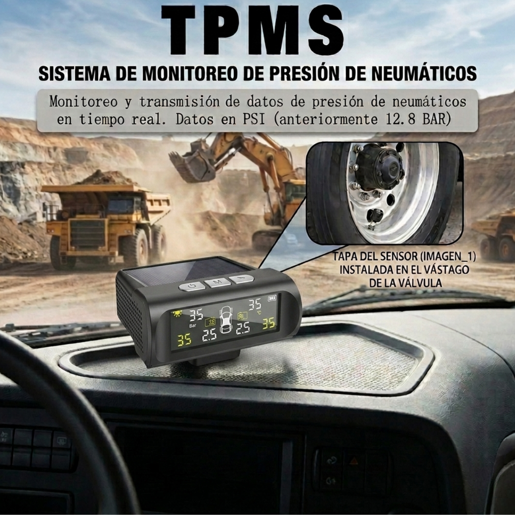 Tpms (Sistema de monitoreo de Presión de neumáticos) 4 Ruedas