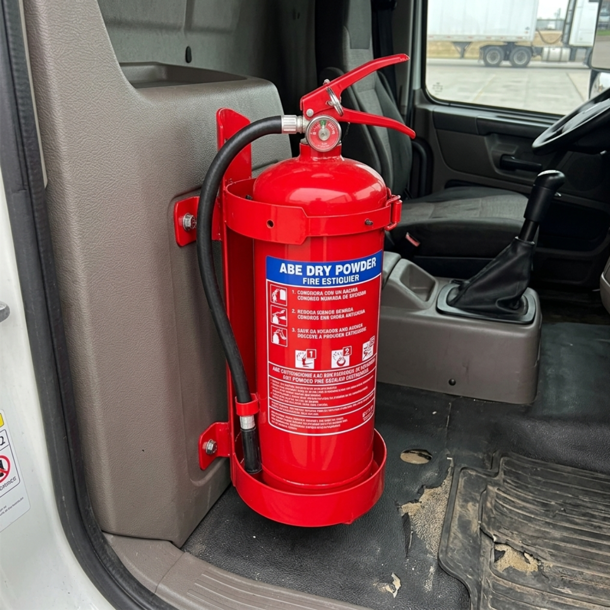 Porta Extintor Metálico con Soporte de Cintillo (Alta Vibración)